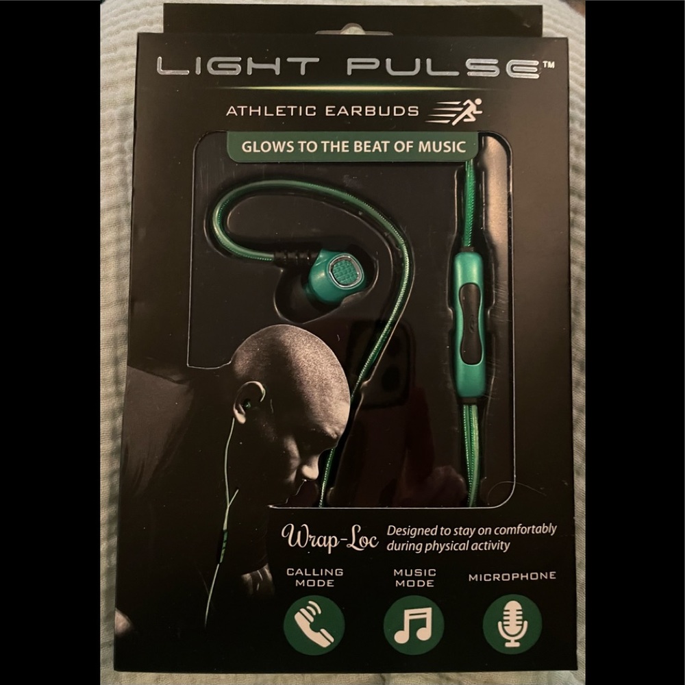 Light Pulse Athletic Earbuds - New In Box